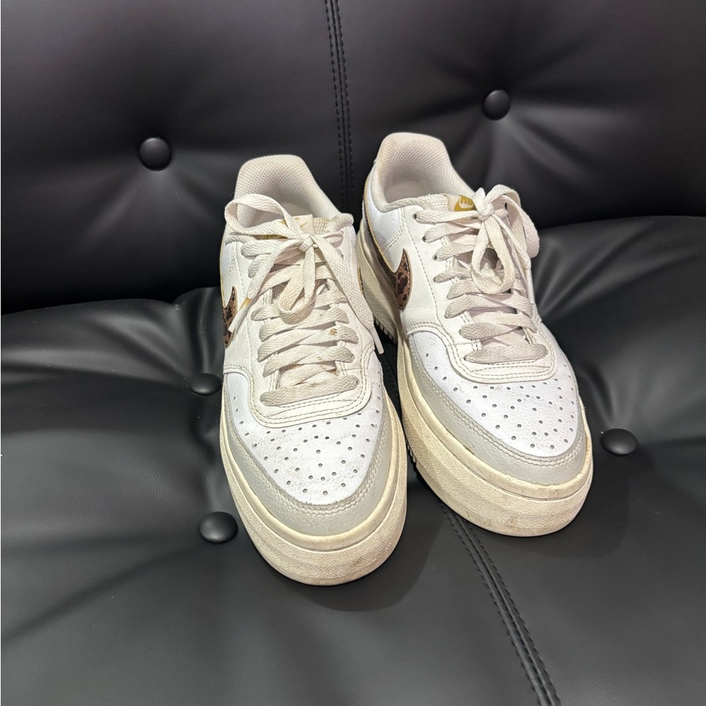 Nike White and Brown Athletic Shoes